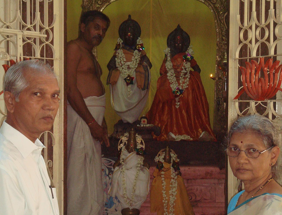 Rama Mohan Rao Hebbare & Rukmani Bai at Rukmini Panduranga Swamy Temple
